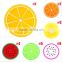 Silicone Coasters Mat Fruit Heat Insulation Resistant Pad Non-Slip Cup Placemat