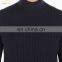 Men Black Turtleneck Rib Stitch Cashmere Sweater