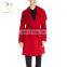 Korea winter red cashmere coat for ladies