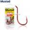 Mustad 92554 Eagle-billed Red Fish Barbed Hook High Carbon Steel jigging assist fishing hook