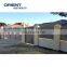 black horizontal aluminum fence