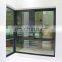 exterior grey aluminum frame extrusion tempered colored glass single sliding corner window design for home