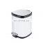 6L square white color stock stainless steel trash can kitchen dustbin garbage trash bin
