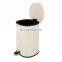 Household customized color stainless steel soft closing 6L round trash can bathroom pedal bin