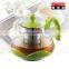 2015 new product glass teapot ,colorful glass tea maker,auto-open lid tea pot