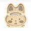 Bamboo fiber fruit picnic sushi divided dessert animal biodegradable service plate appetizer natural wood fancy dish set