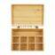 8 Adjustable Chest Compartments Bamboo Tea Box Storage Organizer Tin Box Tea