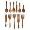 Organic Teak Wood Kitchen Utensil With Spatula Wooden Spoons For Cooking