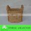 set of 2 oval handwoven natural water hyacinth laundry basket with braided handle