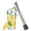 Stainless Steel Drink Muddler with Stainless steel straws