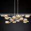 Hengzhi American Design Brass Crystal Light Mirror Pendant MONTESQUIEU SQUARE CHANDELIER for Home Living Room