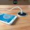 Оптовая круглая встроенная в стол USB Type C 15W настольная встроенная в мебель водонепроницаемая беспроводная зарядная станция с USB-C портами для зарядки