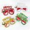 8Pcs Christmas Glasses Glitter Holiday Frames with 18 Designs for Party Accessories