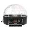 DMX512 3 Colors RGB Crystal Magic Rotating Ball DMX light KTV Party
