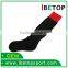 Black new style football sock custom 100%polyester soccer sports socks wholesale