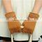 Women's lovely plus velvet lace gloves , Not inverted cashmere gloves,Touch screen Gloves