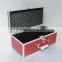 AN103 ANPHY Red /Pink Jewelry Display Case Storage Box Aluminum Suitcase Clear Cover customize ok 1kg 33*16*14cm Makeup Storage