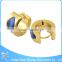 ZS13059 stainless steel rhinestone hoop earring wholesale china trendy simple gold earring