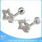 ES01592 medical steel cool stud earring wholesale epoxy turkish evil eye earrings