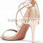 Gold sexy stiletto high heels women shoes summer sandals 2016 ladies new fashionable sandals