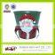 Hot sell Santa Claus flower pots metal Christmas decoration