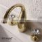 Deck Mount Spring Contemporary golden plated bathroom tap F24287G