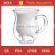 Innovative product double wall glass milk mug with handle