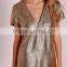 Cheap petite glitter v neck dresses gold with factory prices