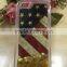 USA UK Flag Liquid Glitter Stars Bling Moving Latest Design TPU Case Cover For iPhone & Samsung