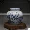 Ming Dynasty antique floral design blue and white ceramic jars for showroom