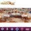 Led Golden Frame Half Moon Banquet Table Half Round MDF White Hotel Dining Table