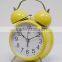 5" twin bell alarm clock, quartz analog table alarm clock, desk alarm clock