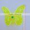 Hot Sale in France and Uk 5 Inch Fluttering Plastic Fluorescent Butterfly Garden Deco Sticks