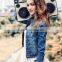 2015 spring stretch denim jacket Slim Korean female short paragraph long-sleeved jacket coat wild tide