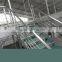 Double Stringer Stainless Steel Straight Stairs With Glass Treads