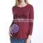 Custom 100% cotton maternity t shirt for pregnant women