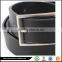 new business style black alloy buckle leather belt for young man