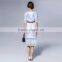 Printed 100%Cotton Autumn summer Women Dress short Sleeve Casual Skirts