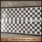 Rectangle marble white and black mosaic pattern