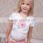 (CT201#WHITE )2-6Y OEM Baby girl summer outfit Cotton summer sets for children clothing