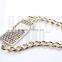 Best selling fashion zinc alloy gold plated crystal perfume bottle pendant