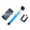 Logo Branded china colorful smartphone wired cable selfie monopod