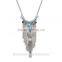 New Vintage Silver Jewelry Gift Retro Coin Tassel Drop Bib Necklace Pendant