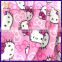 Lovely pink cat printing double-sided coral fleece