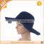 The new unique ribbon bow as decoration floppy hat faux wool felt hat