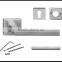 Chinese factory stainless steel door handle with square tube and escutcheon