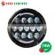 Top New 7" Round Jeep Headlight, 78W Hi/Low Jeep Headlight with H4 H13 Converter