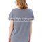 Custom Fashion Loose fit blank rounded hem t shirt women t shirt