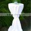 White fabric wedding party outdoor flower table cover