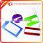 Aluminum Luggage Tag Boot Name Badge w/ Wire Cable Hanging Loop keychain keyring